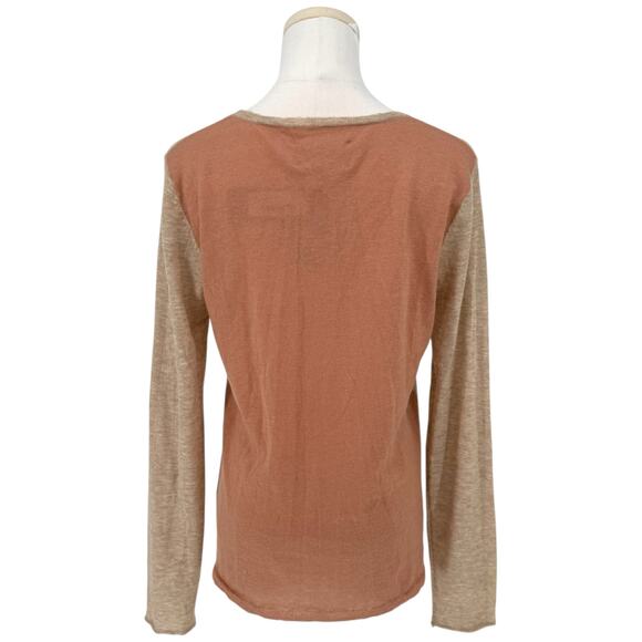 Zadig & Voltaire Cashmere Pullover Sweater Women M Beige Neutral V-Neck Casual - Picture 3 of 6